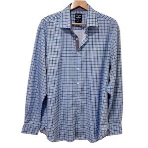 Society of Threads Shirt, Blue, Plaid L